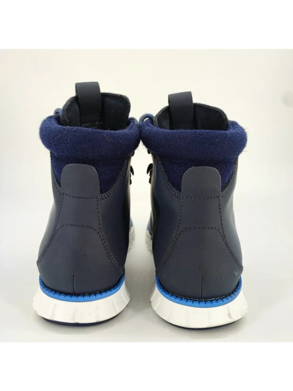Cole Haan Zerogrand Hiker II Men's Size 8.5 Boots Leather Navy Blue C31399